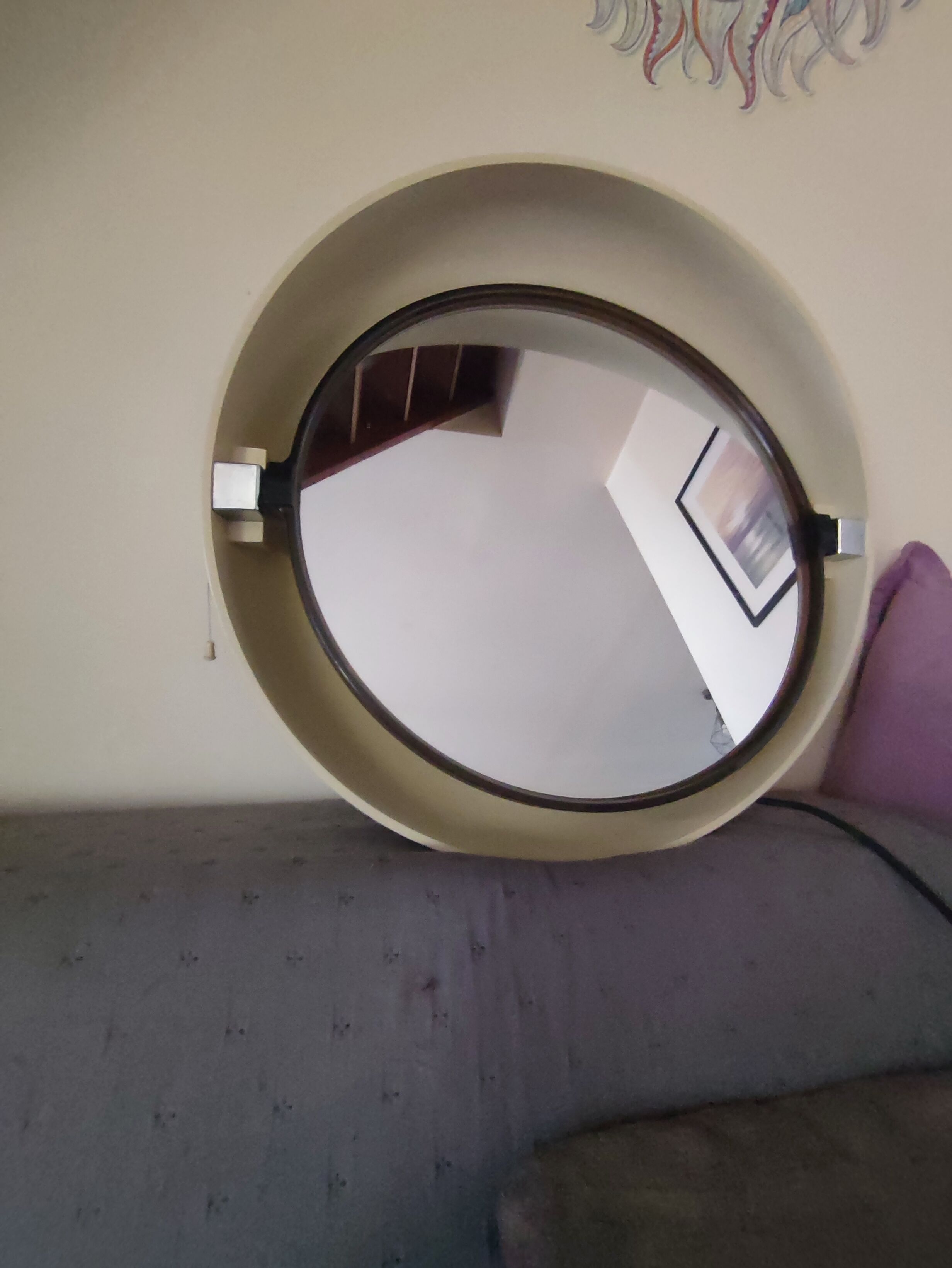 Vintage mirror alibert backlit pull-pull