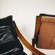 Pair of vintage leather armchairs, Sweden 1960's