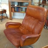 Lounge chair edited by Ring mobelfabrikk Scandinavian leather
