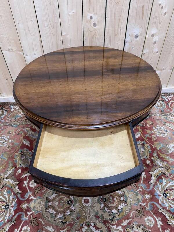 Guéridon tripode Napoléon III en palissandre