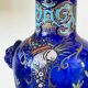 Vase en verre émaillé Art Nouveau.