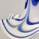 Blue & White Murano Glass Bell Pendant Ascribable to Mazzega, Italy, 1970s
