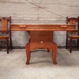 Table gaston poisson chêne moderniste cubique art déco 1940