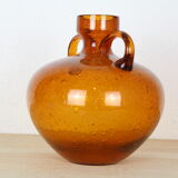 Biot's orange glass vase with orange coves