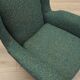 Fauteuil vert, design italien, années 1970, production : Italie