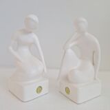 Mid-century figurative bookends by Royal Delf