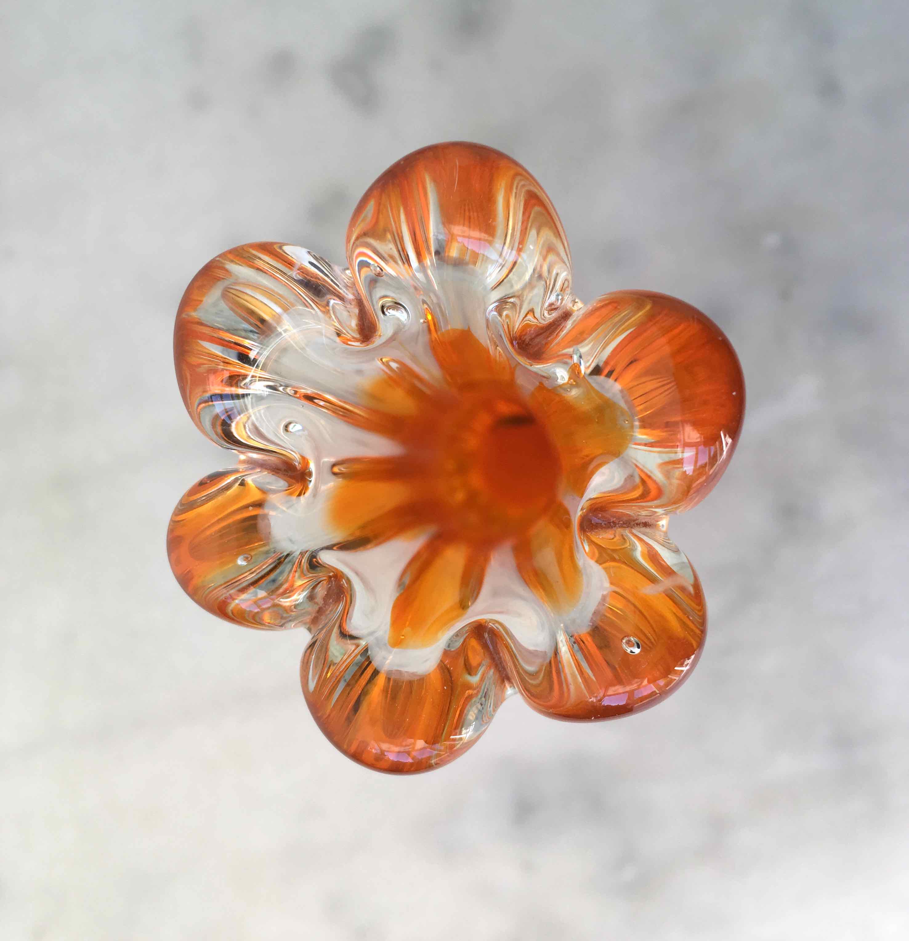 Vintage orange soliflore vase