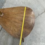 Floor lamp, 60s, gilded brass and walnut, Scandinavian style with table/end of sofa