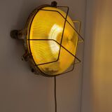 Cast iron porthole wall lamp by TH