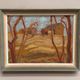 Original Swedish Oil on Panel – "Autumn Landscape" – Signed – Vintage and Framed – 46 × 36 cm (18.1" × 14.2")
