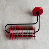 Post modern red uplighter wall lamp from the 80s