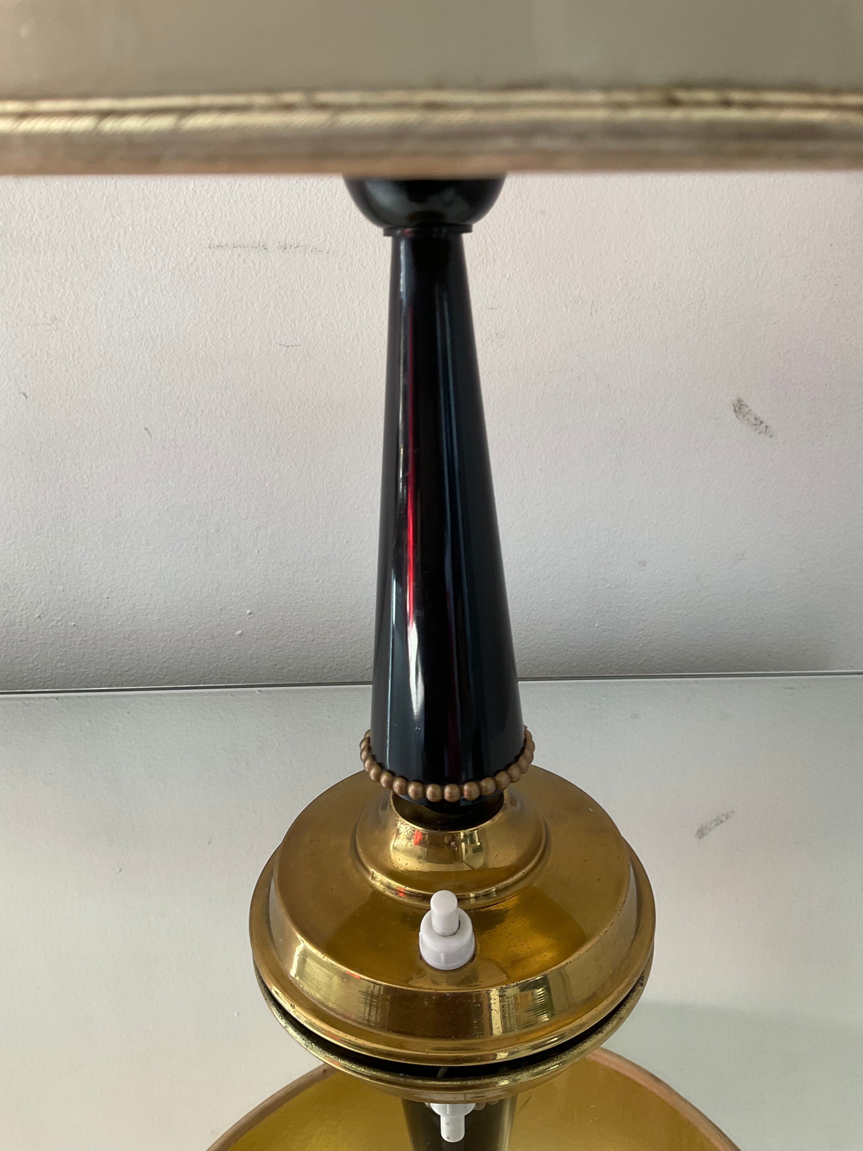 Vintage lamp in gold metal 50s-60s