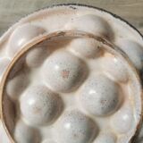 6 glazed ceramic snail plates