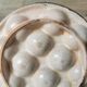 6 glazed ceramic snail plates