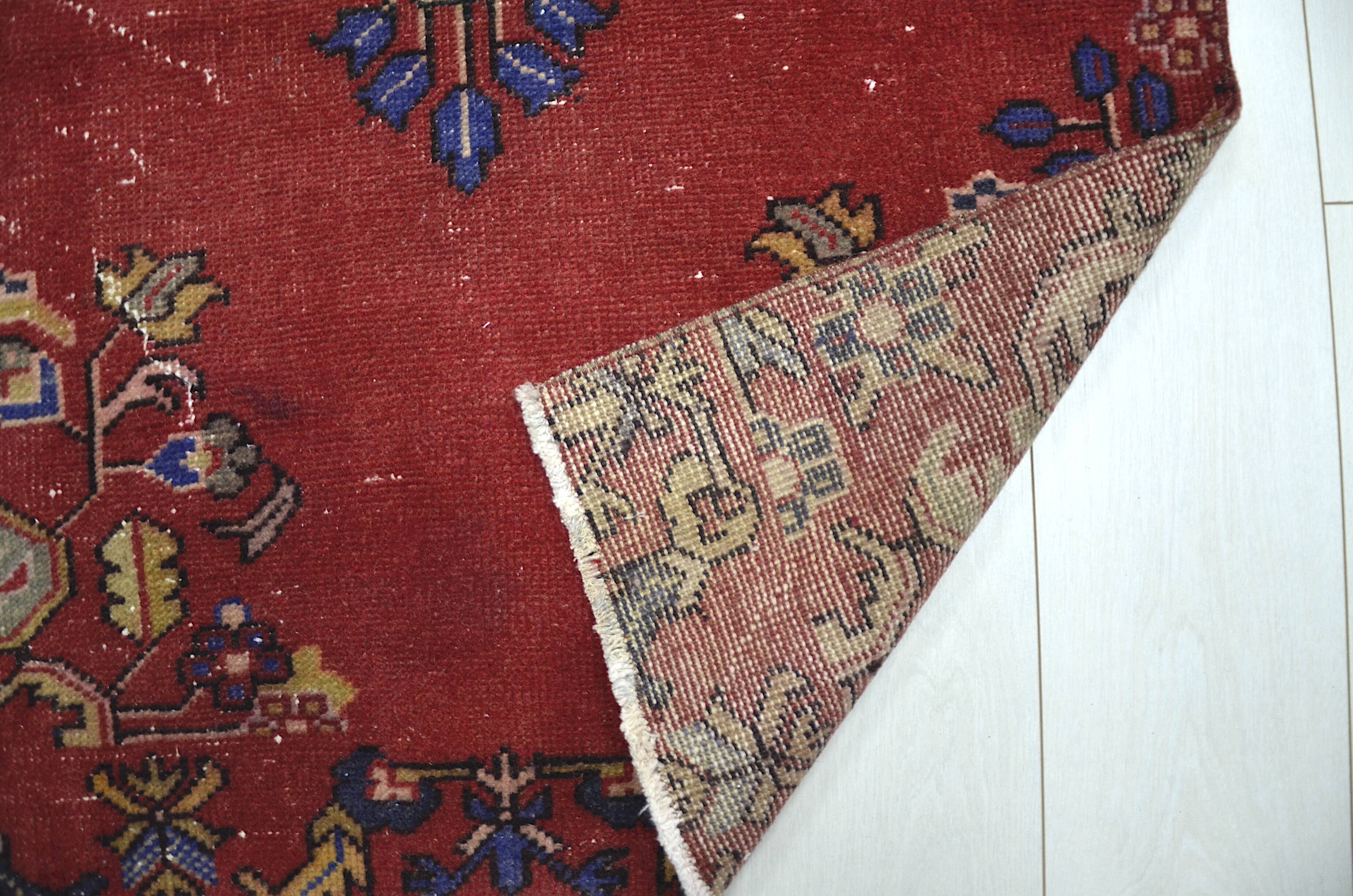 Tapis anatolien rouge et bleu sku 2222