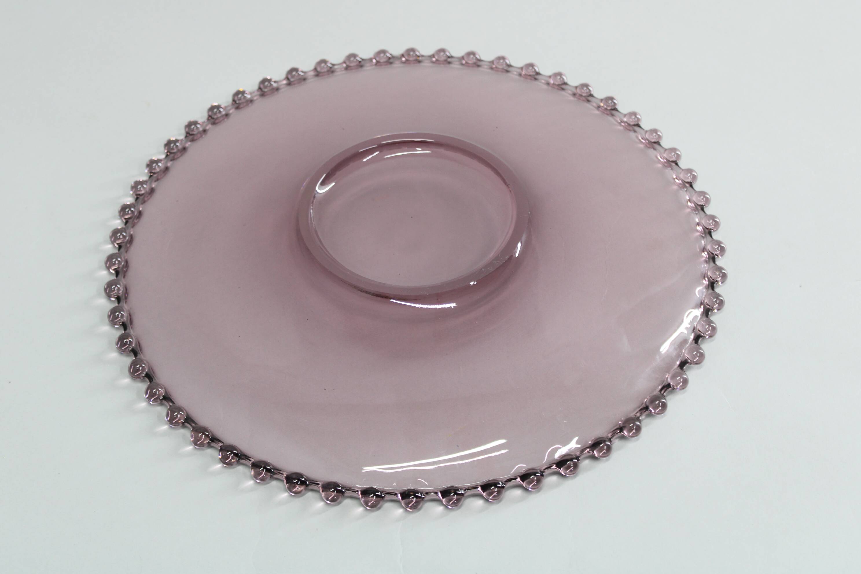 1960s Glass Serving Tray, Czechoslovakia
