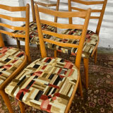 Series of 4 Scandinavian chairs from the 50s and 60s