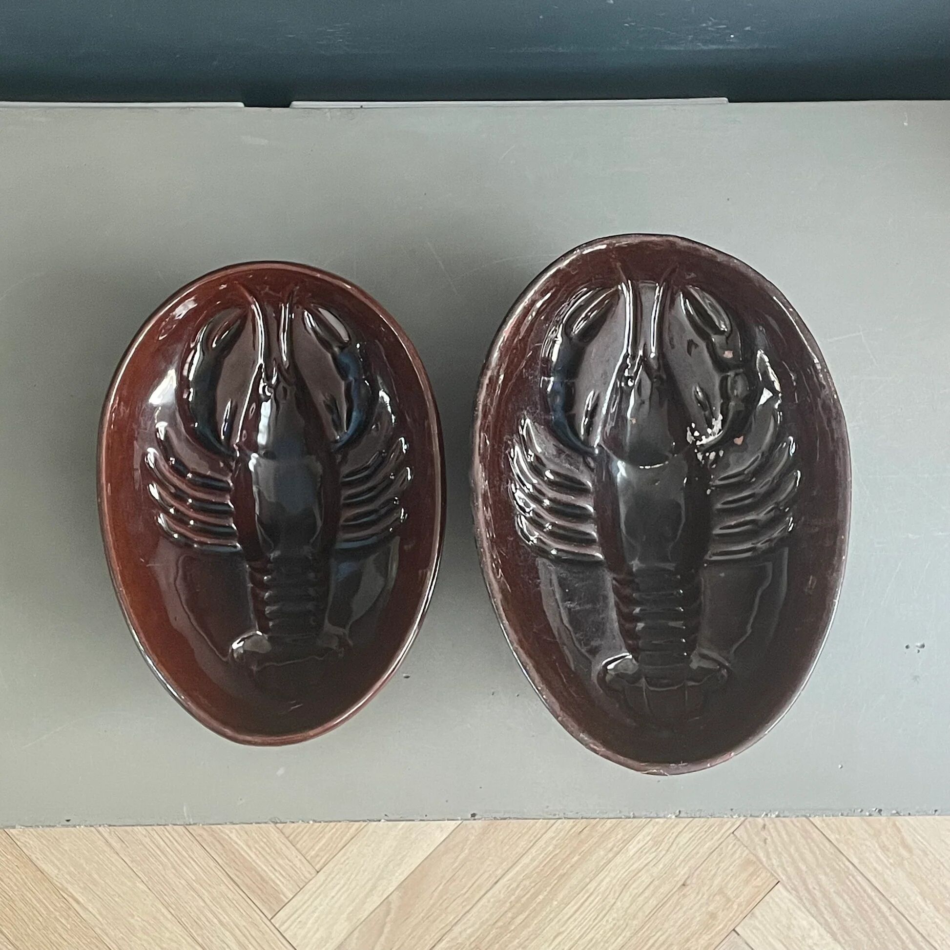 Lot de 2 moules à terrine homard