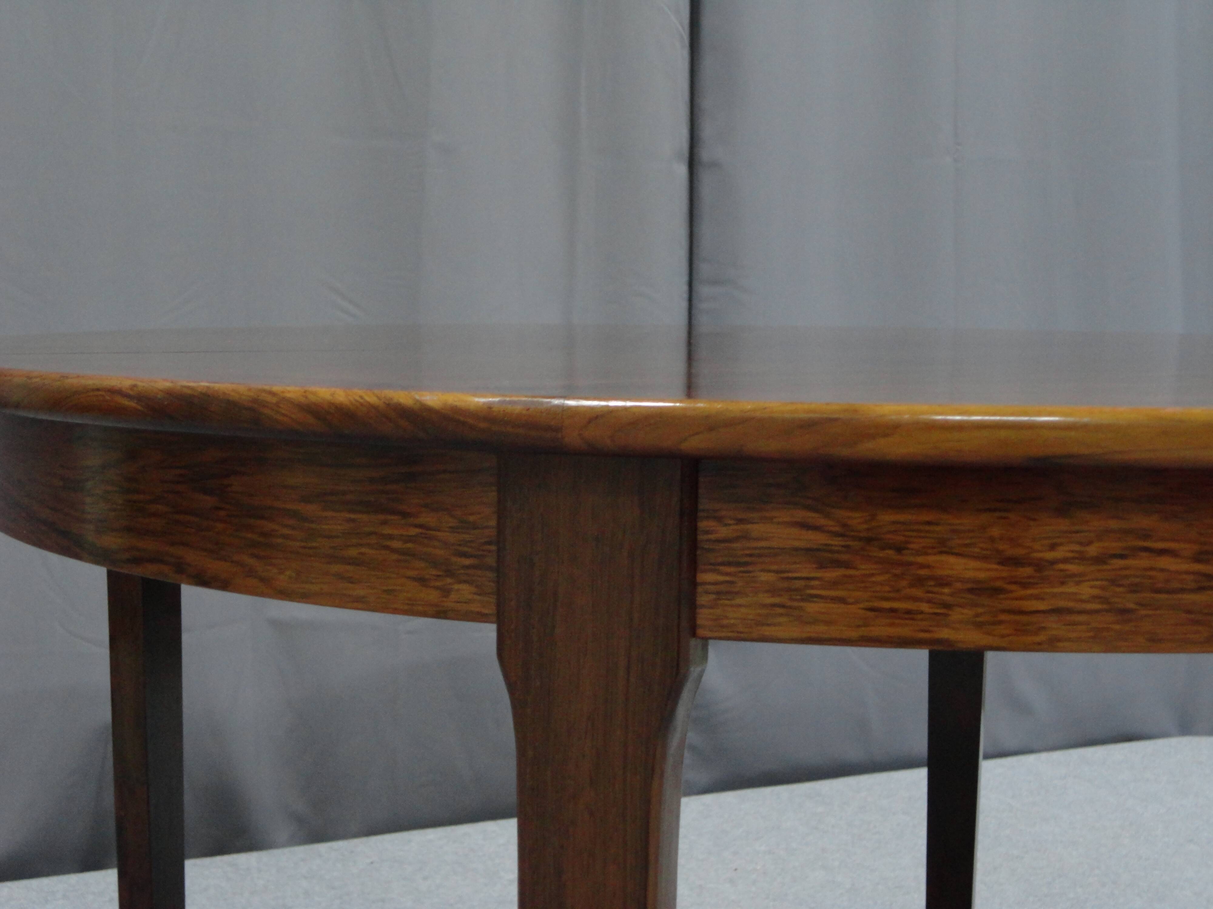 Scandinavian rosewood extendable table 1960s