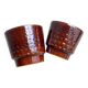 Set of 2 vintage planters - brown ceramic