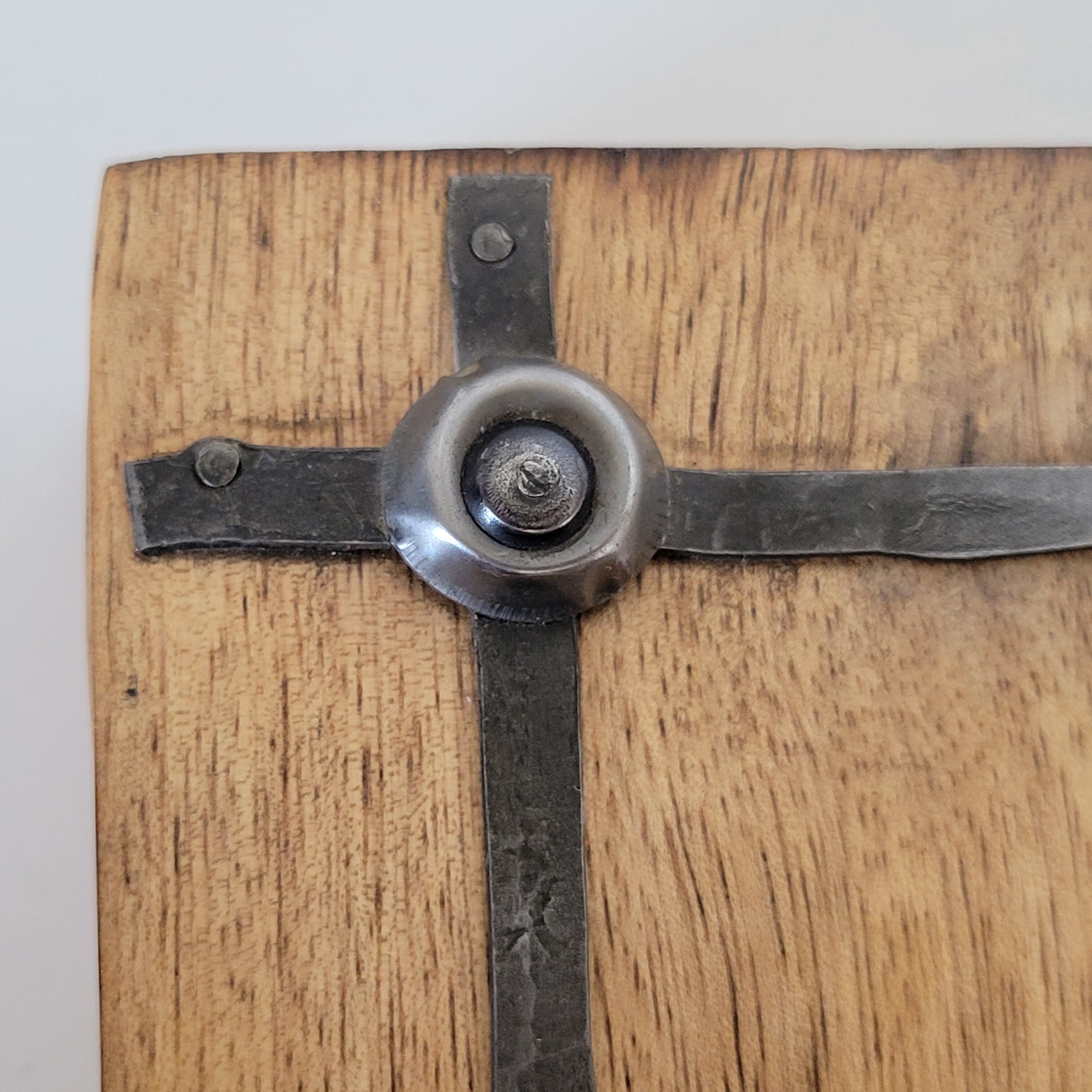 Ashtray empty pocket brutalist industrial metal and wood