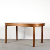 Table extensible oblongue Nathan en teck, style Midcentury. Vintage moderne