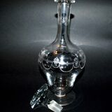 Carafe reims en cristal de saint-louis décor gravé à l'acide "cristal de roche" 1930