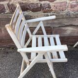 duo of folding garden armchairs brasserie cafe terrace Brasserie