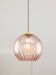 Mid-Century Italian Pink Glass and Brass Pendant Lamp