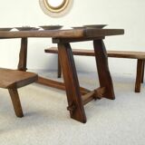 Rustic table and benches 60/70