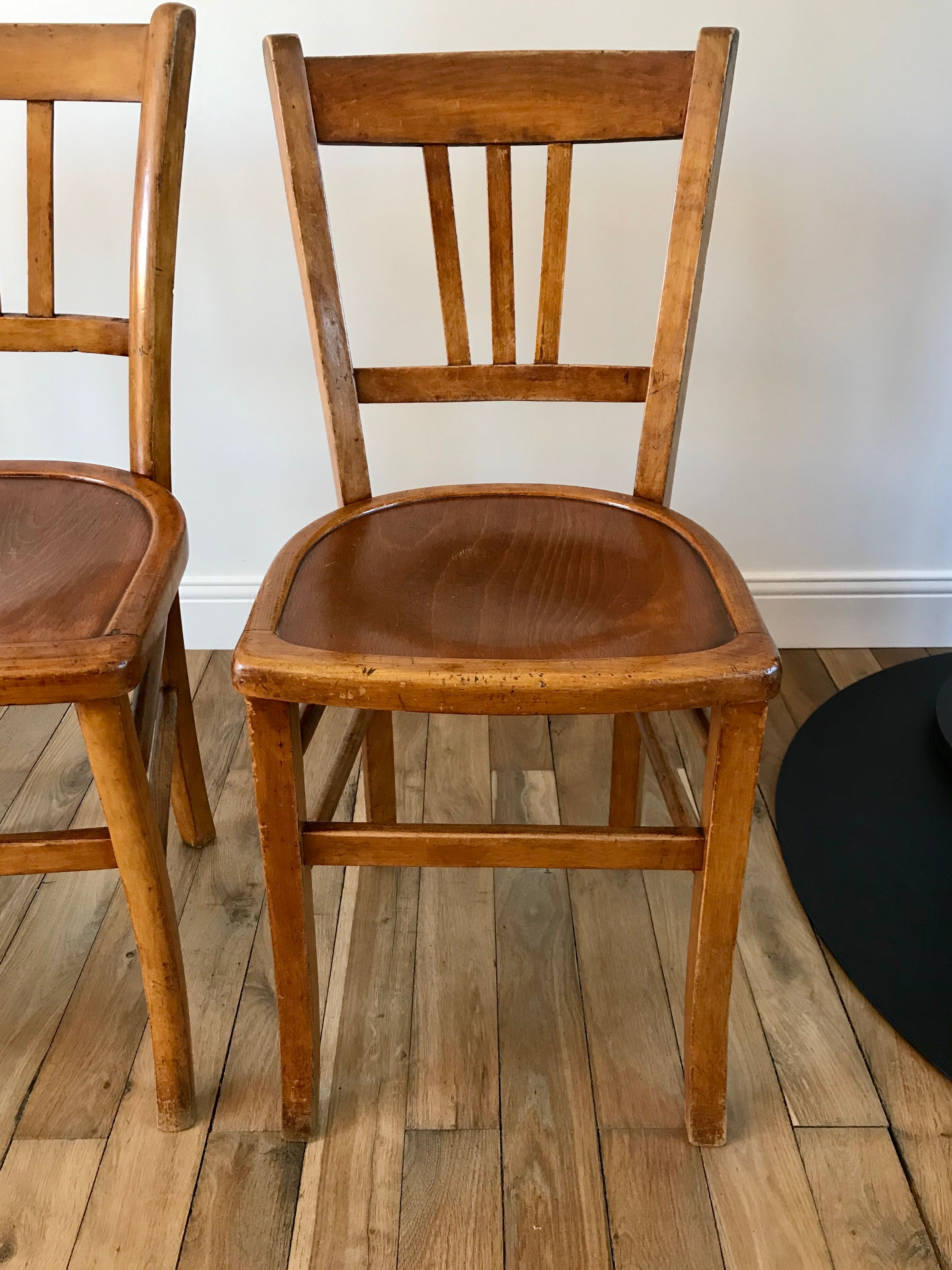 Trio de chaises bistrot Luterma années 50