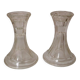 Set of 2 glass candle holders