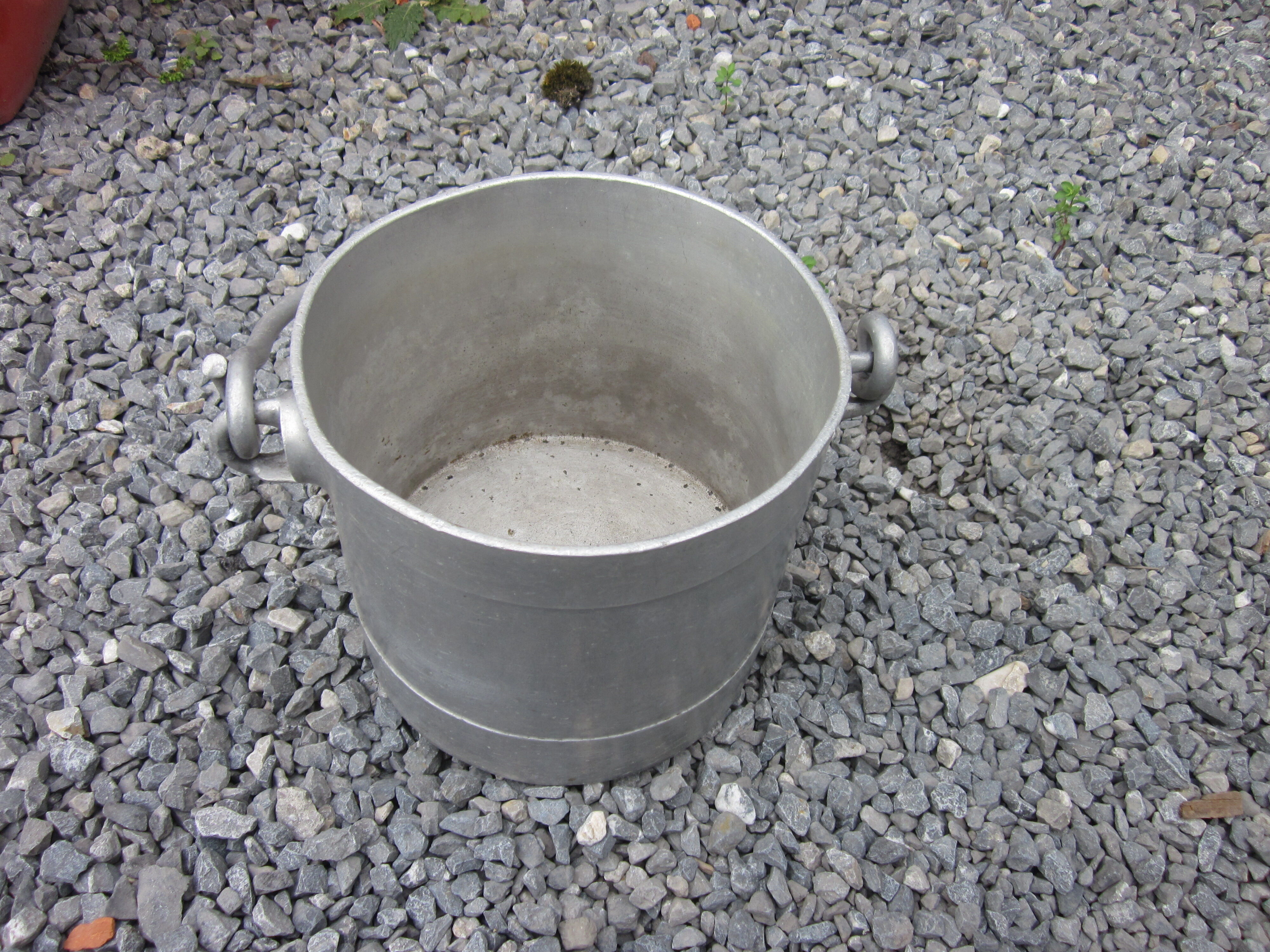Old aluminium bucket