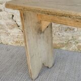 School bench in light, raw wood, 144 cm