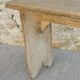 School bench in light, raw wood, 144 cm