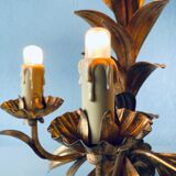 Golden leaf wall light