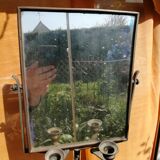 Barber's mirror on telescopic stand 1920 43x35cm