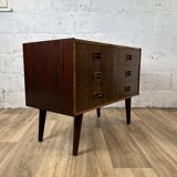 Vintage Scandinavian low chest of drawers in rosewood by Westergaards Mobelfabrik, 1960s