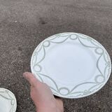 Large service 67 pieces creil and earthenware plates old dishes