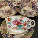 Set 6 cups and ss cups English porcelain mid-nineteenth