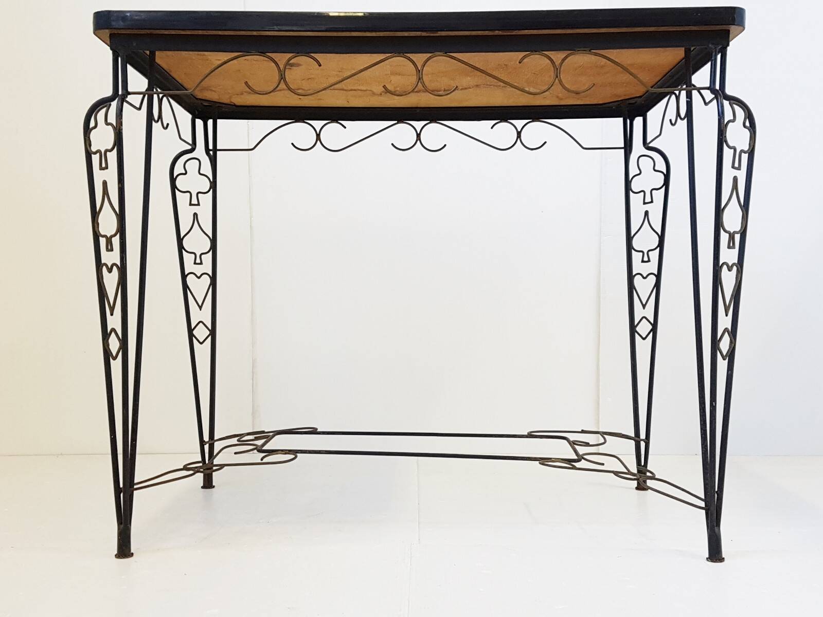 Formica table heart club diamond 1950 vintage 50s rockabilly 50's