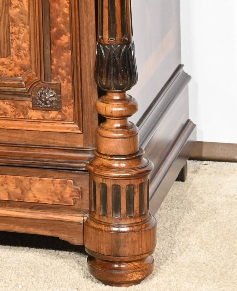 Commode Buffet in Amboyna Burl and Rosewood, Louis XVI style – 2nd Part 19th