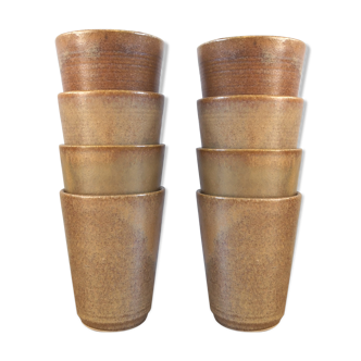 Lot of 8 sandstone cups