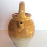 Enamelled jug with lid