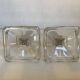 Pair of geometric art deco candlesticks