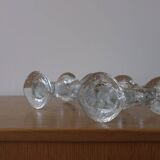 Large glass candle holder by Staffan Gellerstedt | Pukeberg Glasbruk | Sweden
