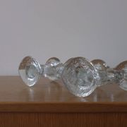 Large glass candle holder by Staffan Gellerstedt | Pukeberg Glasbruk | Sweden