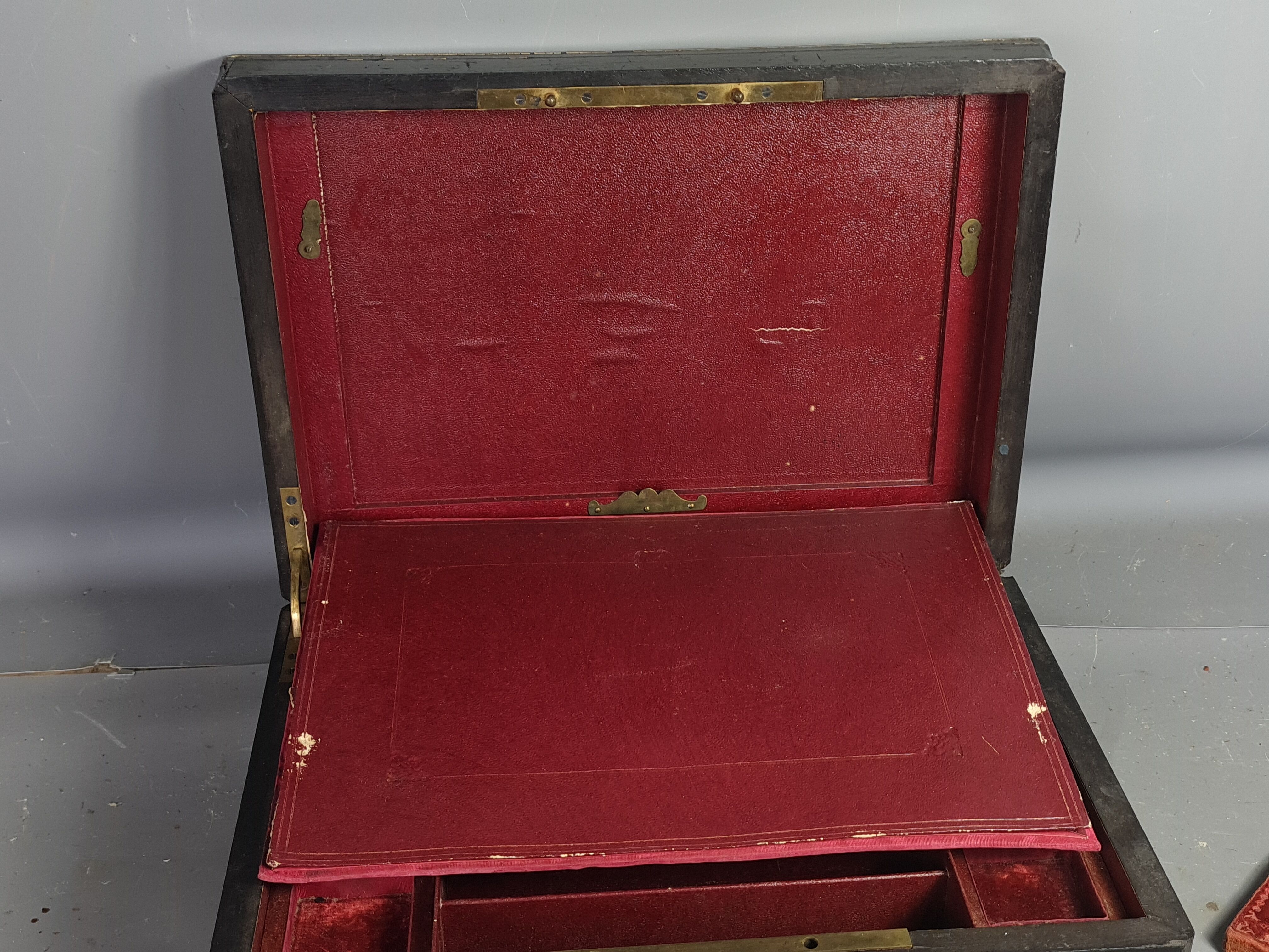 Old travel box for sewing and other Napoleon III