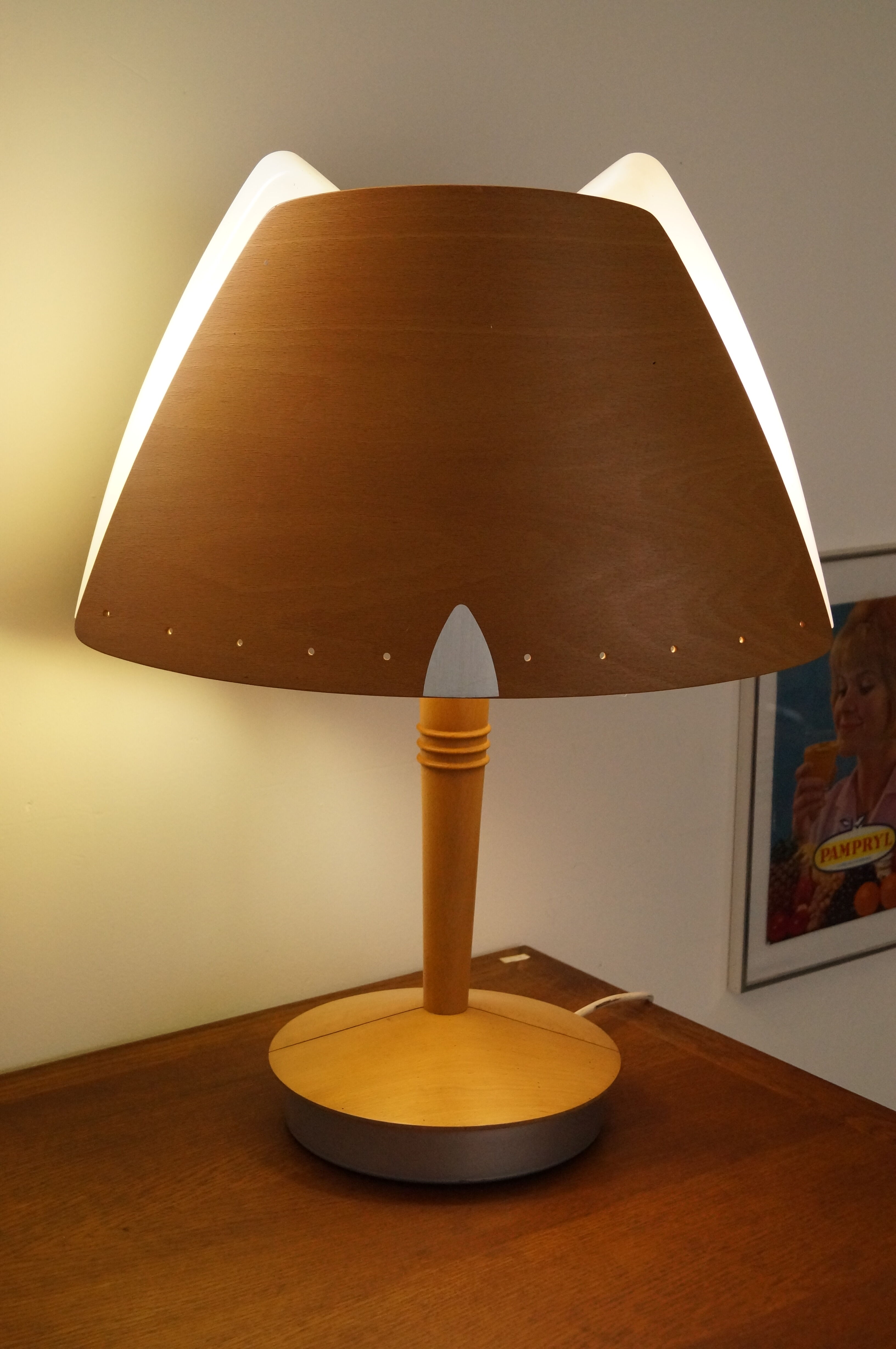 Lamp Lucid wood 1980