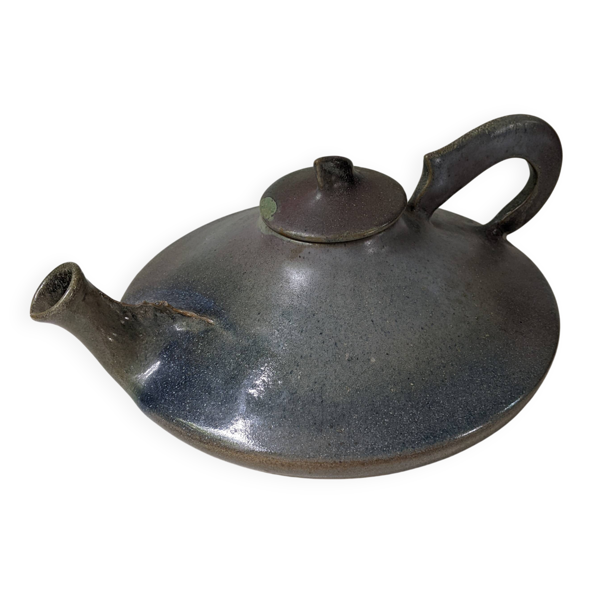 Handcrafted ceramic teapot in Japandi style.